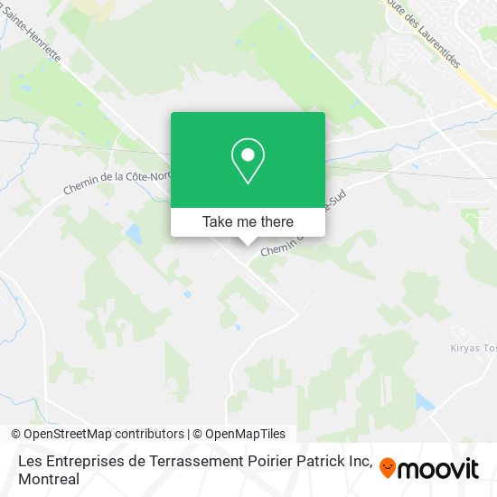 Les Entreprises de Terrassement Poirier Patrick Inc map