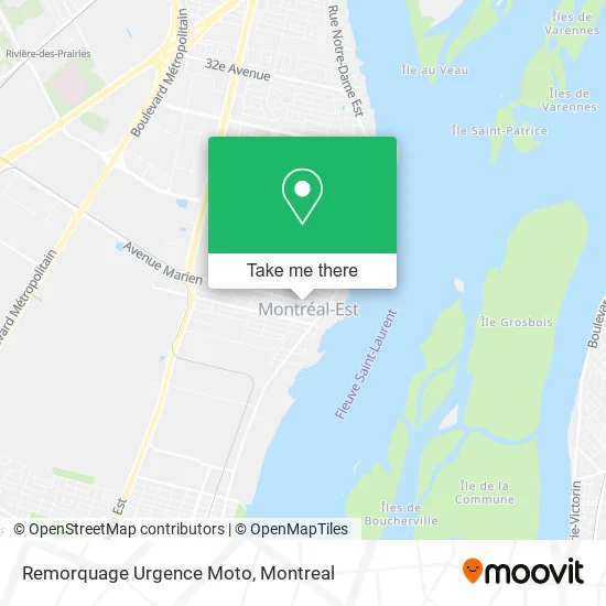 Remorquage Urgence Moto map