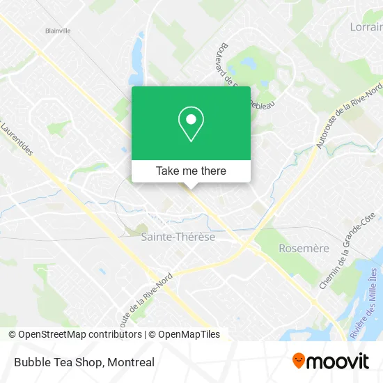 Bubble Tea Shop map