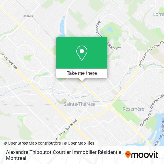 Alexandre Thiboutot Courtier Immobilier Résidentiel map