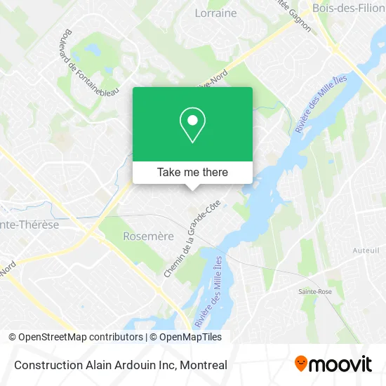 Construction Alain Ardouin Inc map