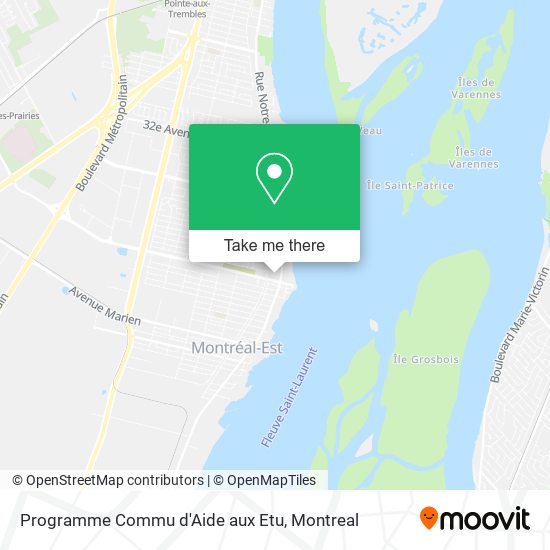 Programme Commu d'Aide aux Etu map