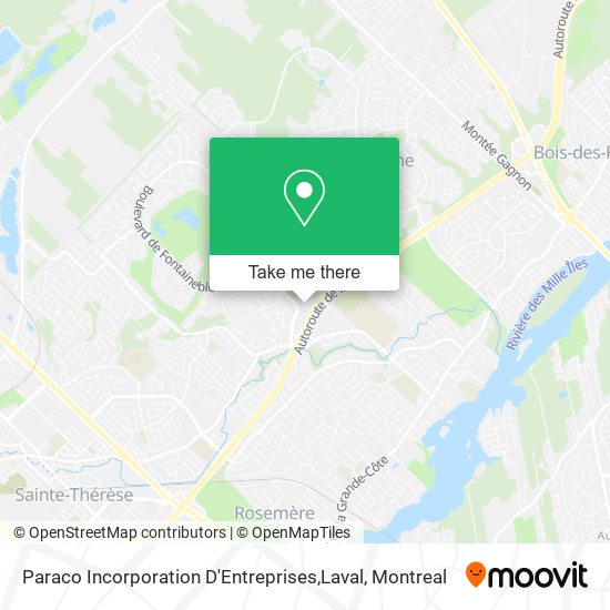 Paraco Incorporation D'Entreprises,Laval map