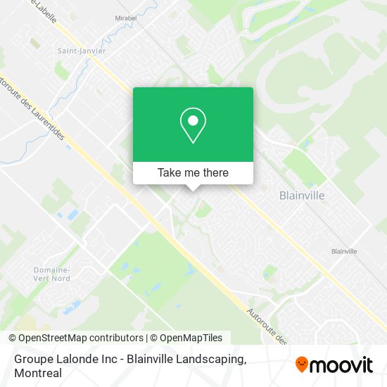 Groupe Lalonde Inc - Blainville Landscaping map