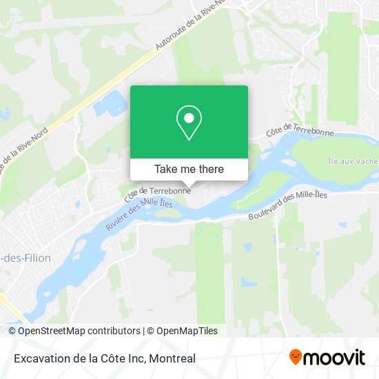 Excavation de la Côte Inc map