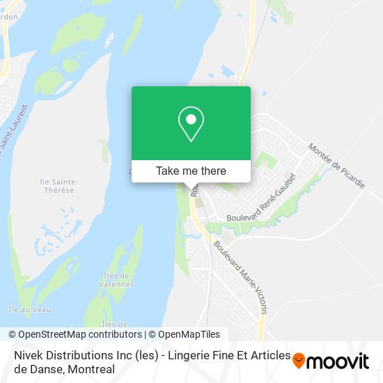 Nivek Distributions Inc (les) - Lingerie Fine Et Articles de Danse map