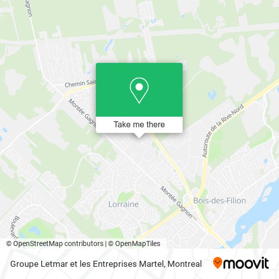 Groupe Letmar et les Entreprises Martel map