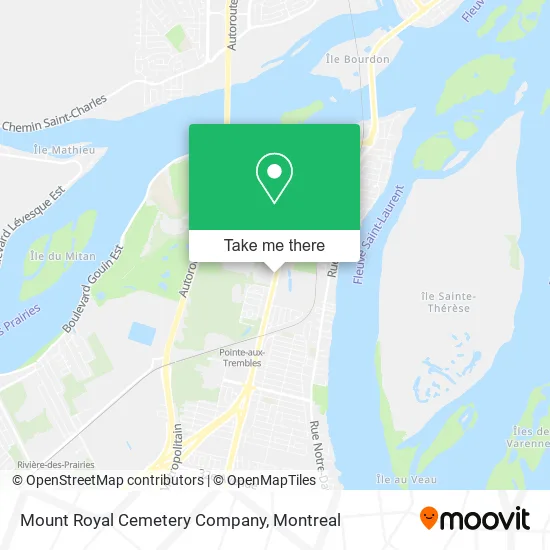 Mount Royal Cemetery Company map