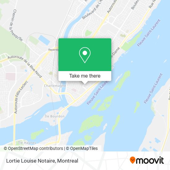 Lortie Louise Notaire map