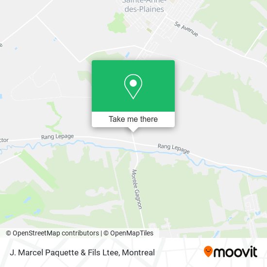 J. Marcel Paquette & Fils Ltee map