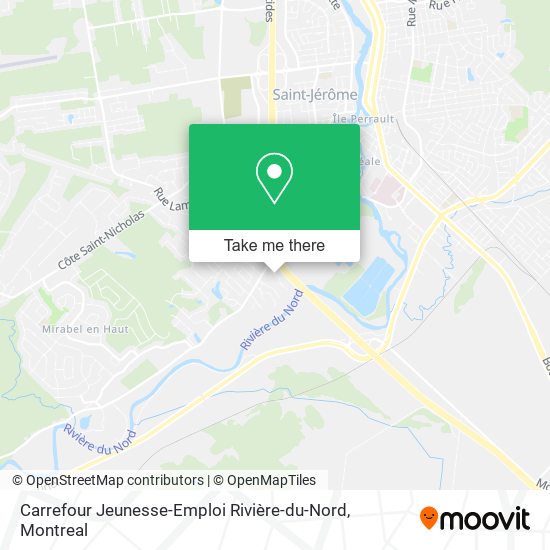 Carrefour Jeunesse-Emploi Rivière-du-Nord map