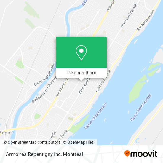 Armoires Repentigny Inc map