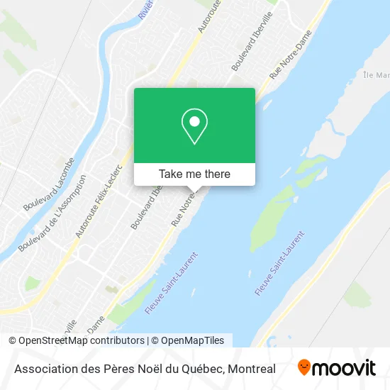 Association des Pères Noël du Québec map