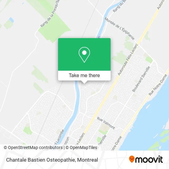 Chantale Bastien Osteopathie map