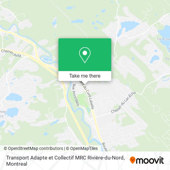 Transport Adapte et Collectif MRC Rivière-du-Nord map