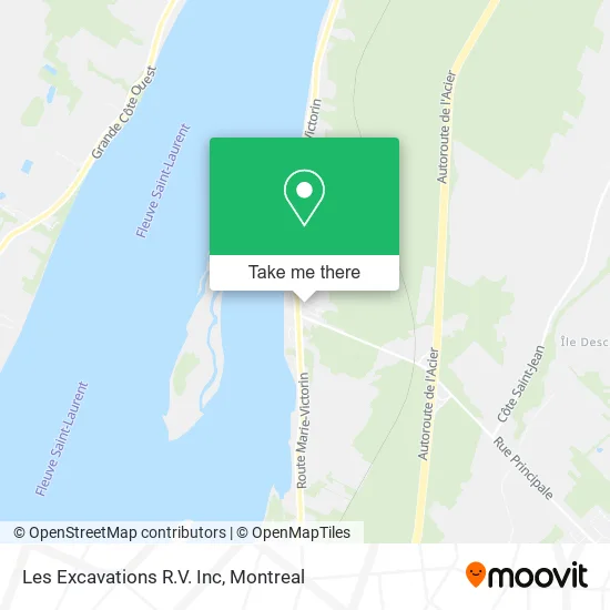 Les Excavations R.V. Inc map