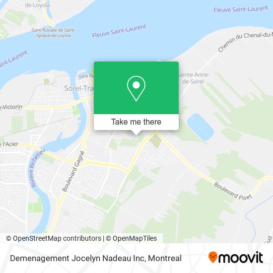 Demenagement Jocelyn Nadeau Inc map