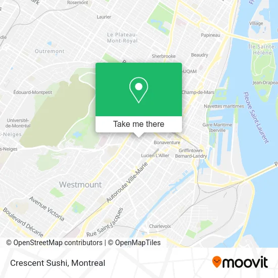 Crescent Sushi map