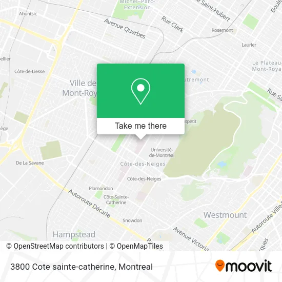 3800 Cote sainte-catherine map