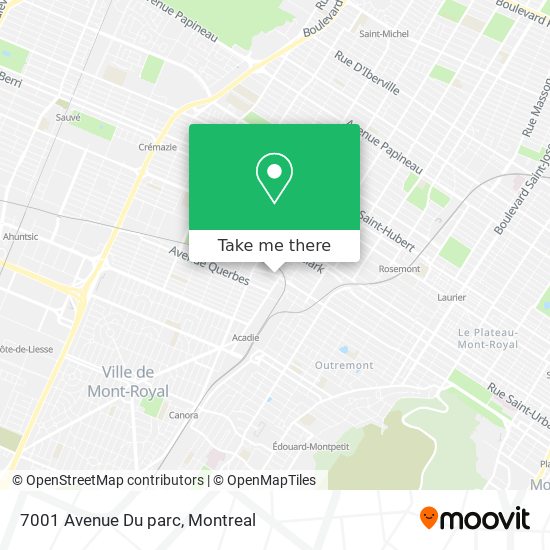 7001 Avenue Du parc map