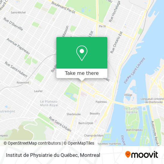 Institut de Physiatrie du Québec map