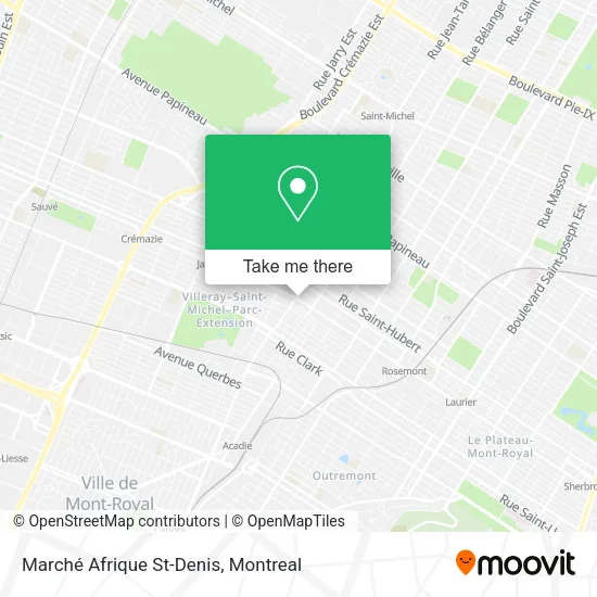 Marché Afrique St-Denis map