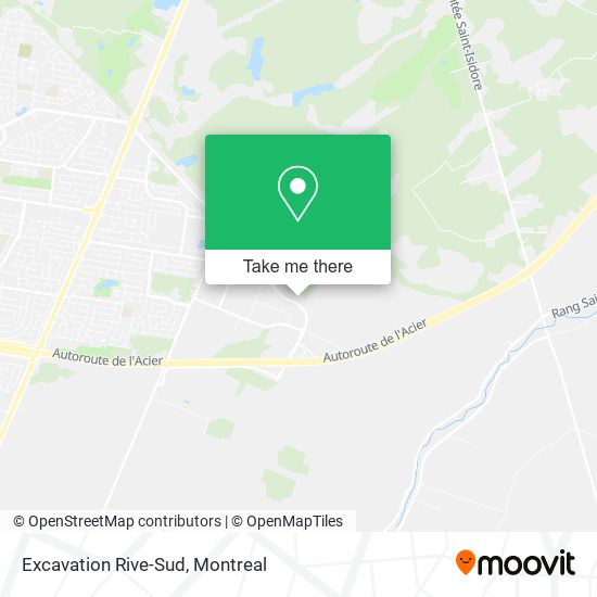 Excavation Rive-Sud map