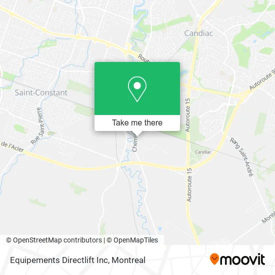 Equipements Directlift Inc map