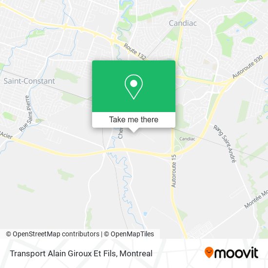 Transport Alain Giroux Et Fils map