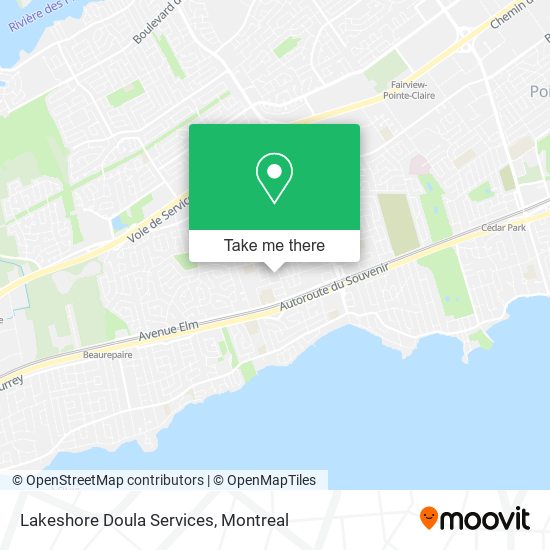 Lakeshore Doula Services map