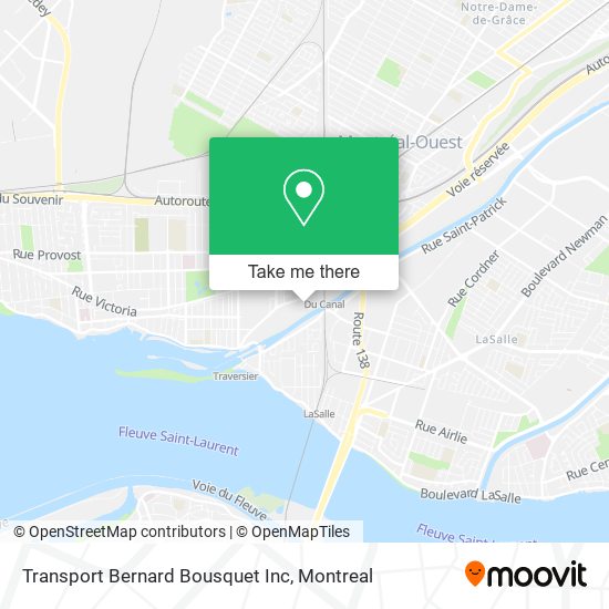 Transport Bernard Bousquet Inc map