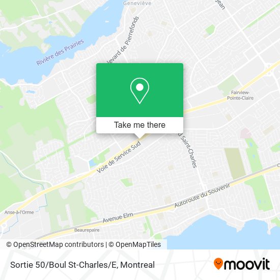 Sortie 50/Boul St-Charles/E map