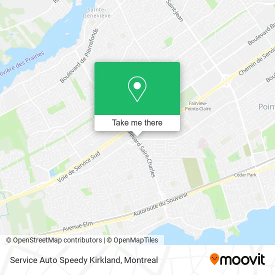 Service Auto Speedy Kirkland map