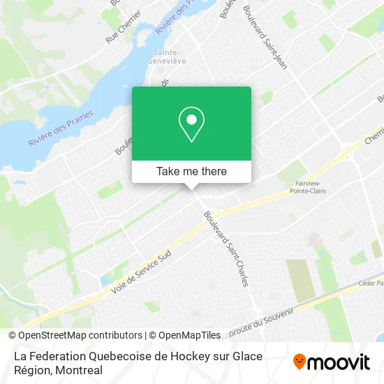La Federation Quebecoise de Hockey sur Glace Région map