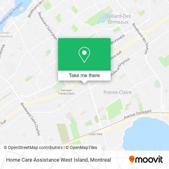 Home Care Assistance West Island map