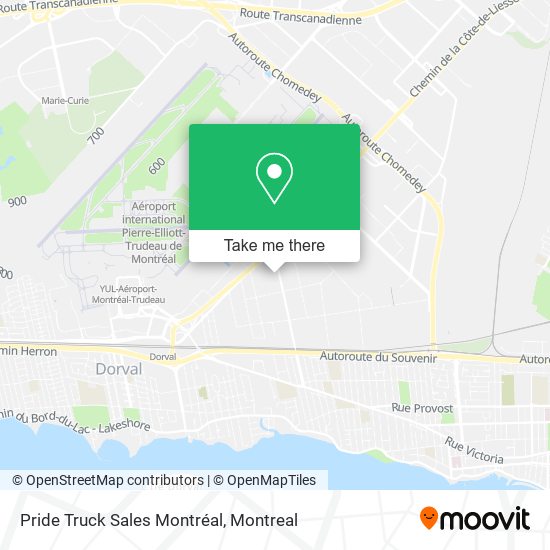 Pride Truck Sales Montréal map