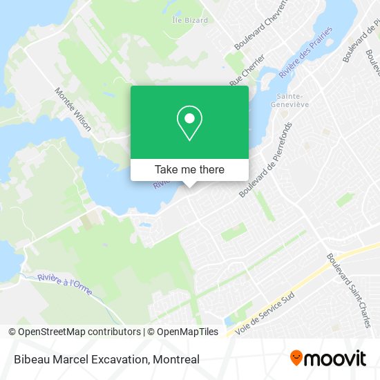 Bibeau Marcel Excavation map