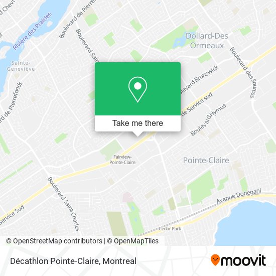 Décathlon Pointe-Claire map