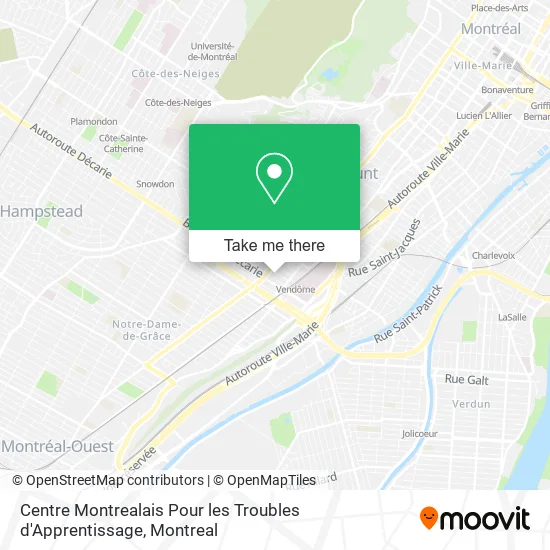 Centre Montrealais Pour les Troubles d'Apprentissage map