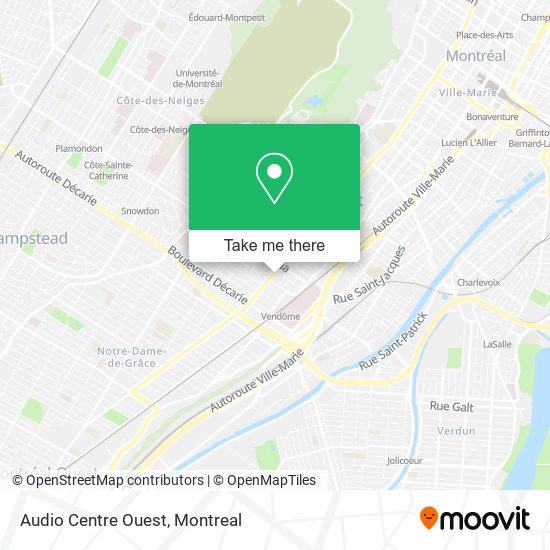 Audio Centre Ouest map