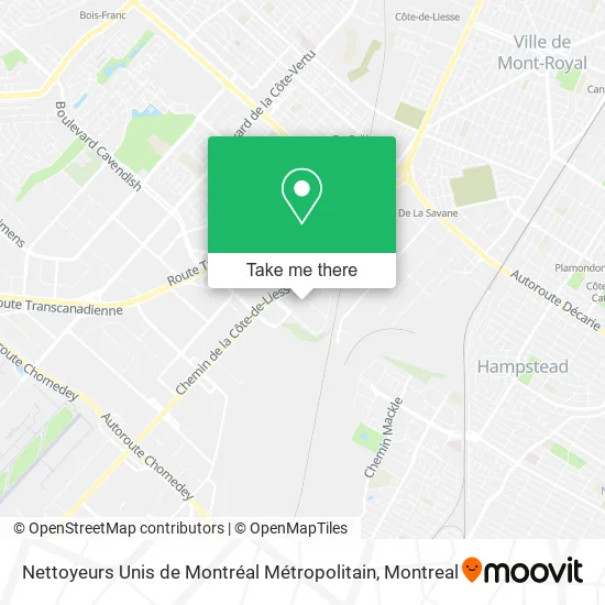 Nettoyeurs Unis de Montréal Métropolitain map
