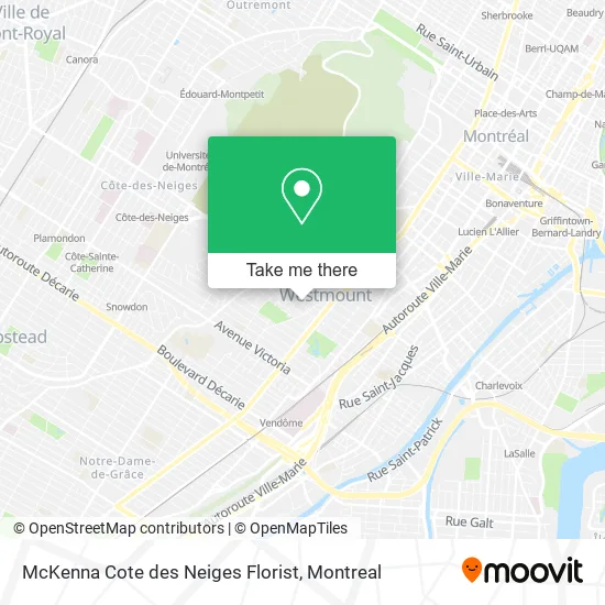 McKenna Cote des Neiges Florist map