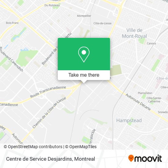 Centre de Service Desjardins map