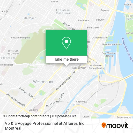 Vp & a Voyage Professionnel et Affaires Inc map