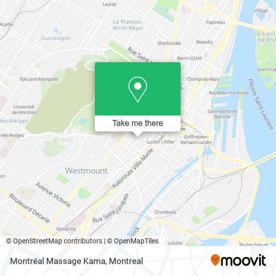 Montréal Massage Kama map