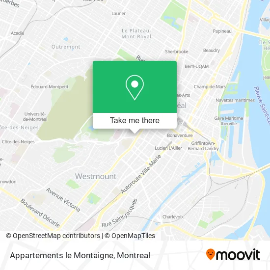 Appartements le Montaigne map