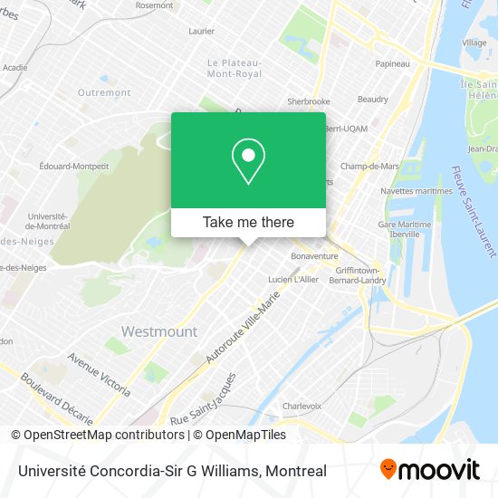 Université Concordia-Sir G Williams map