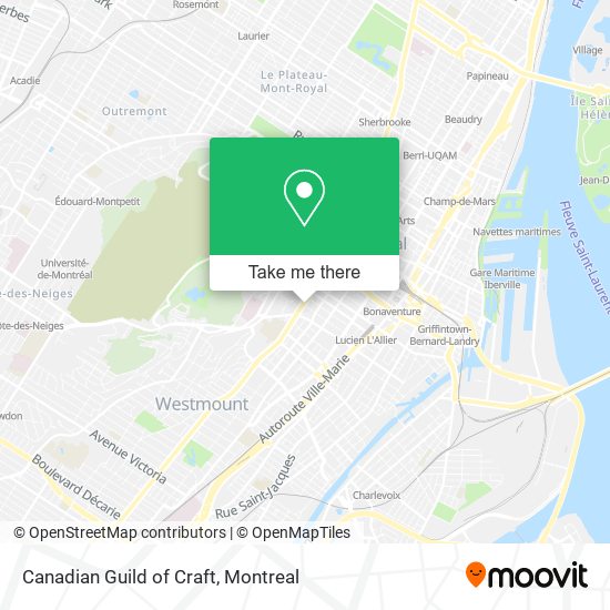Canadian Guild of Craft map