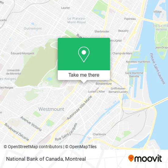 National Bank of Canada map