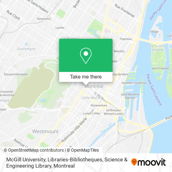 McGill University, Libraries-Bibliotheques, Science & Engineering Library map